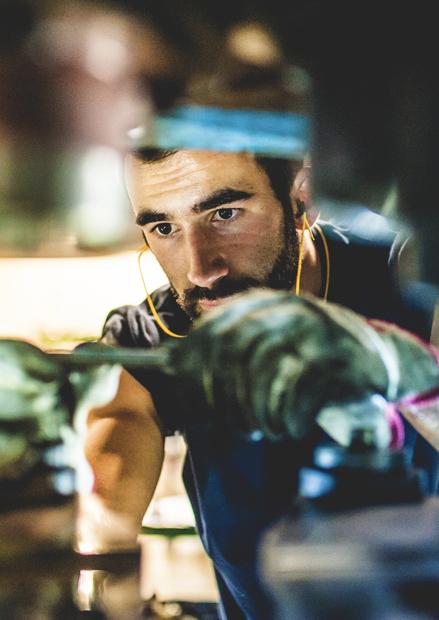 manufacturing employee at work