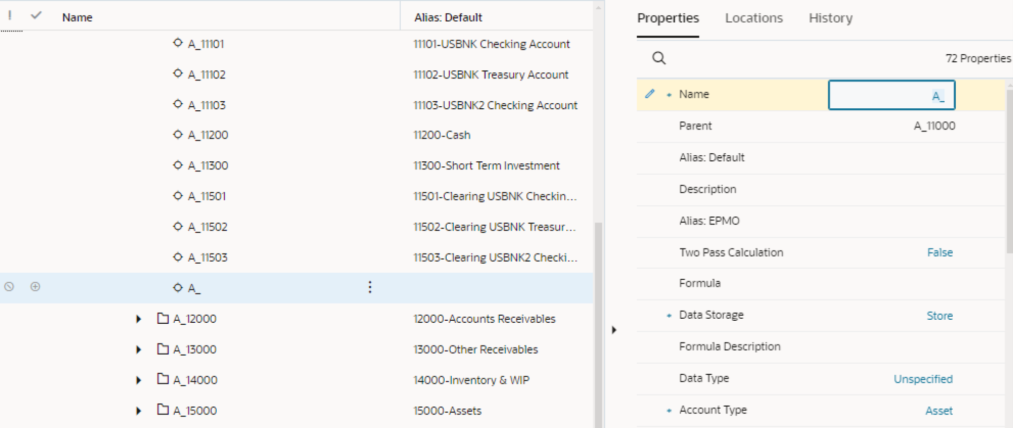 Oracle EDM screenshot showing how to calculate and store a node prefix