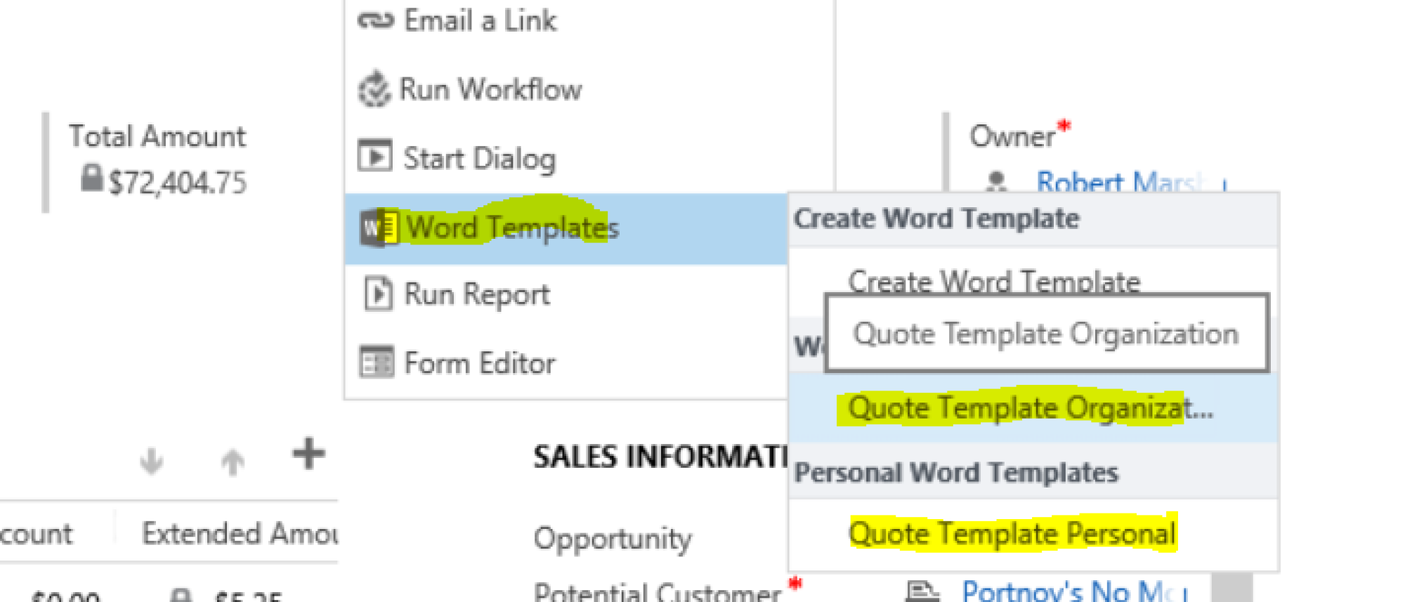 Create a quote template with one click in Dynamics CRM | Alithya