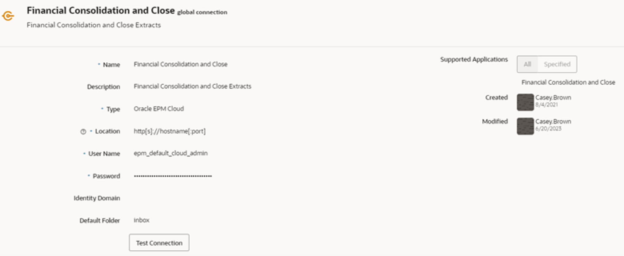 Oracle EDM screenshot mapping subfolder option