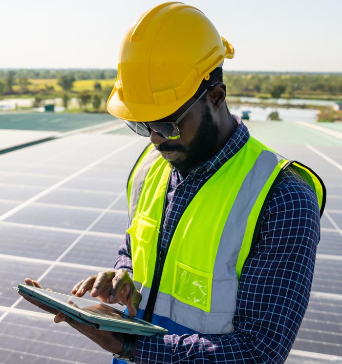 technician working outdoors